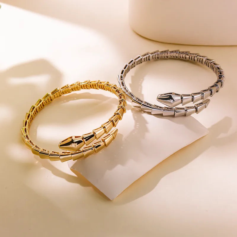 Snake Bangle Bracelet Silver