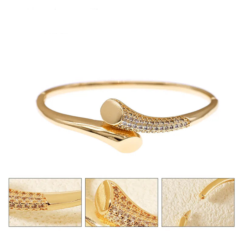 Double Bangle With Zircon