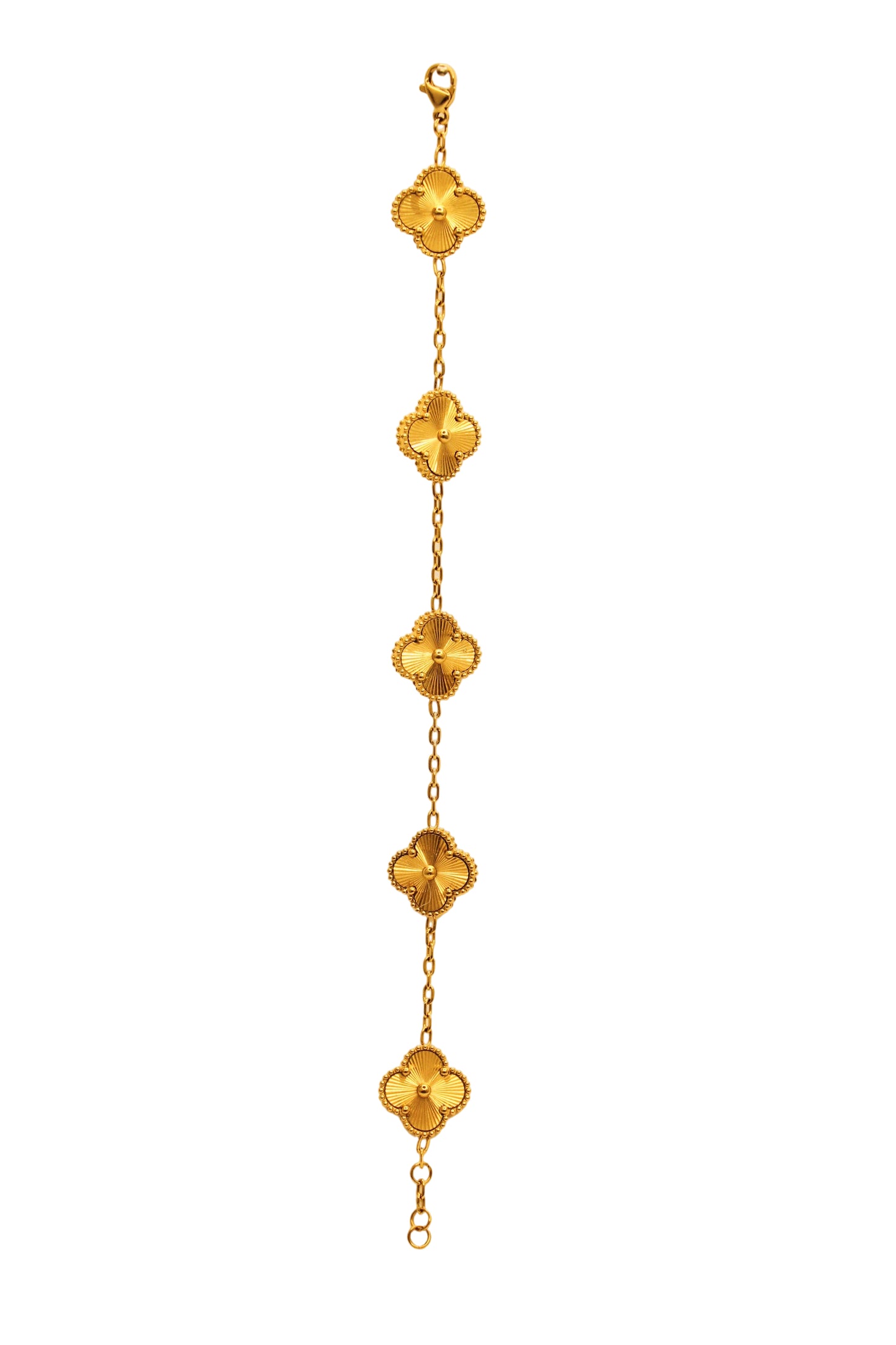 Gold 5 Clovers Bracelet