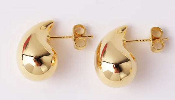 Small teardrop earrings Gold
