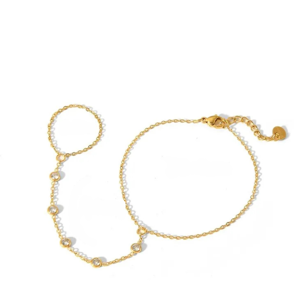Dainty Bubble Bracelet+Ring