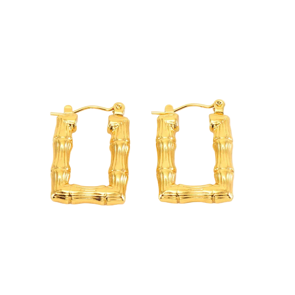 Vintage Square Earrings Gold