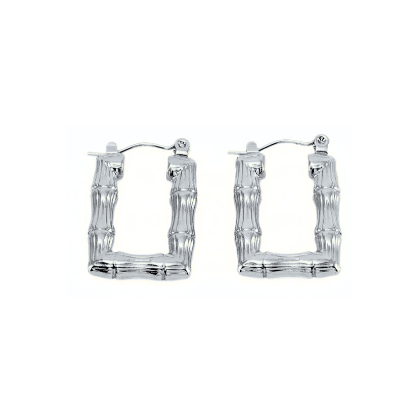 Vintage Square Earrings Silver