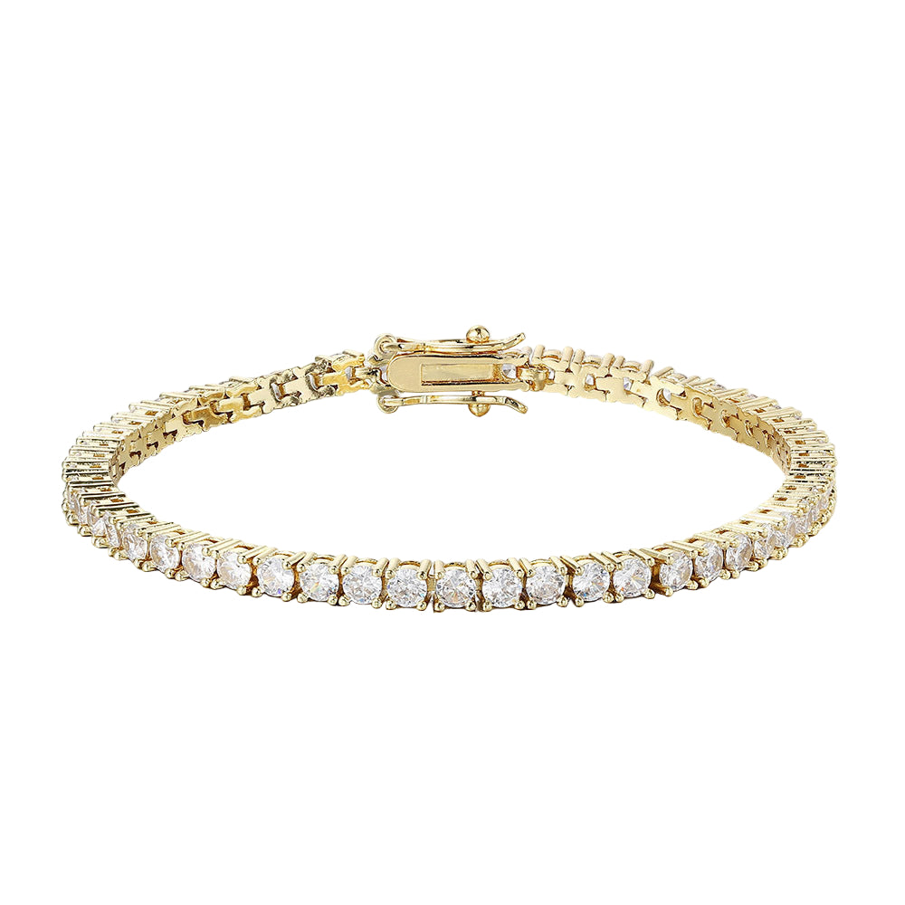 Tennis bracelet (double lock) Gold