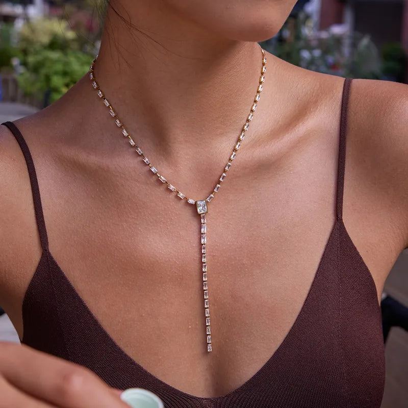 Square Y Necklace