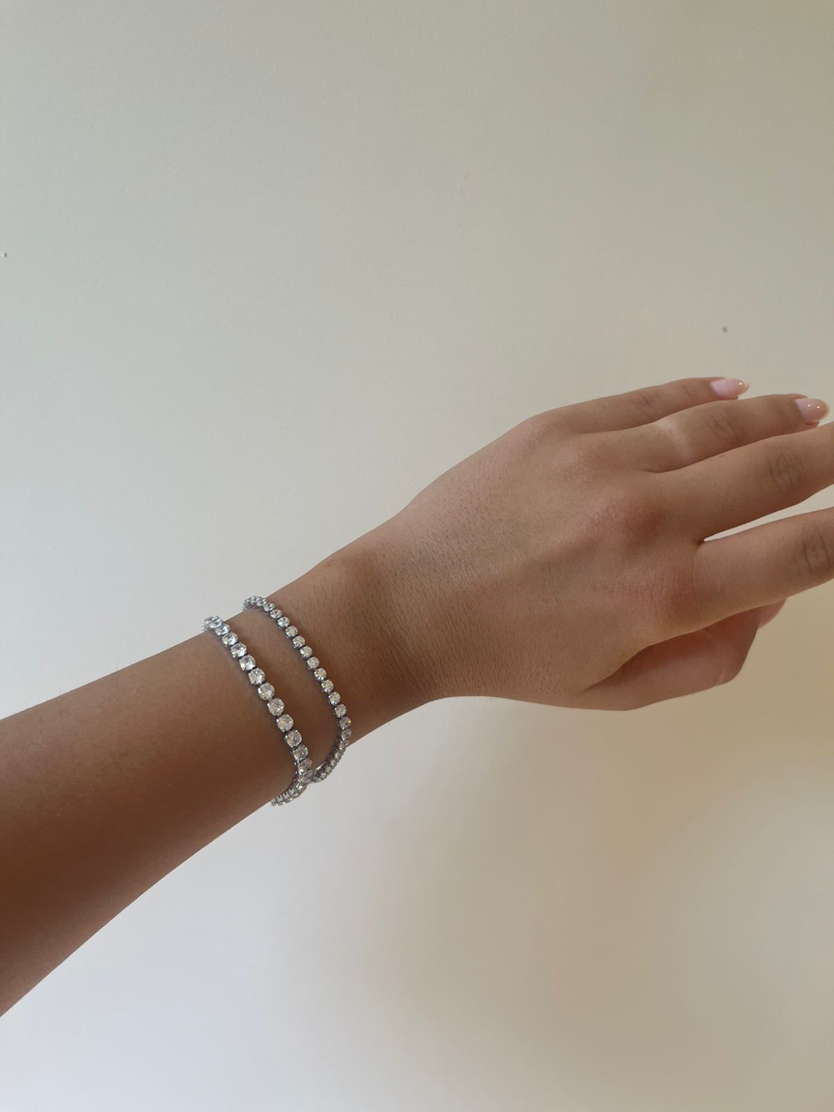 Silver Tennis Bracelet 3mm & 4mm