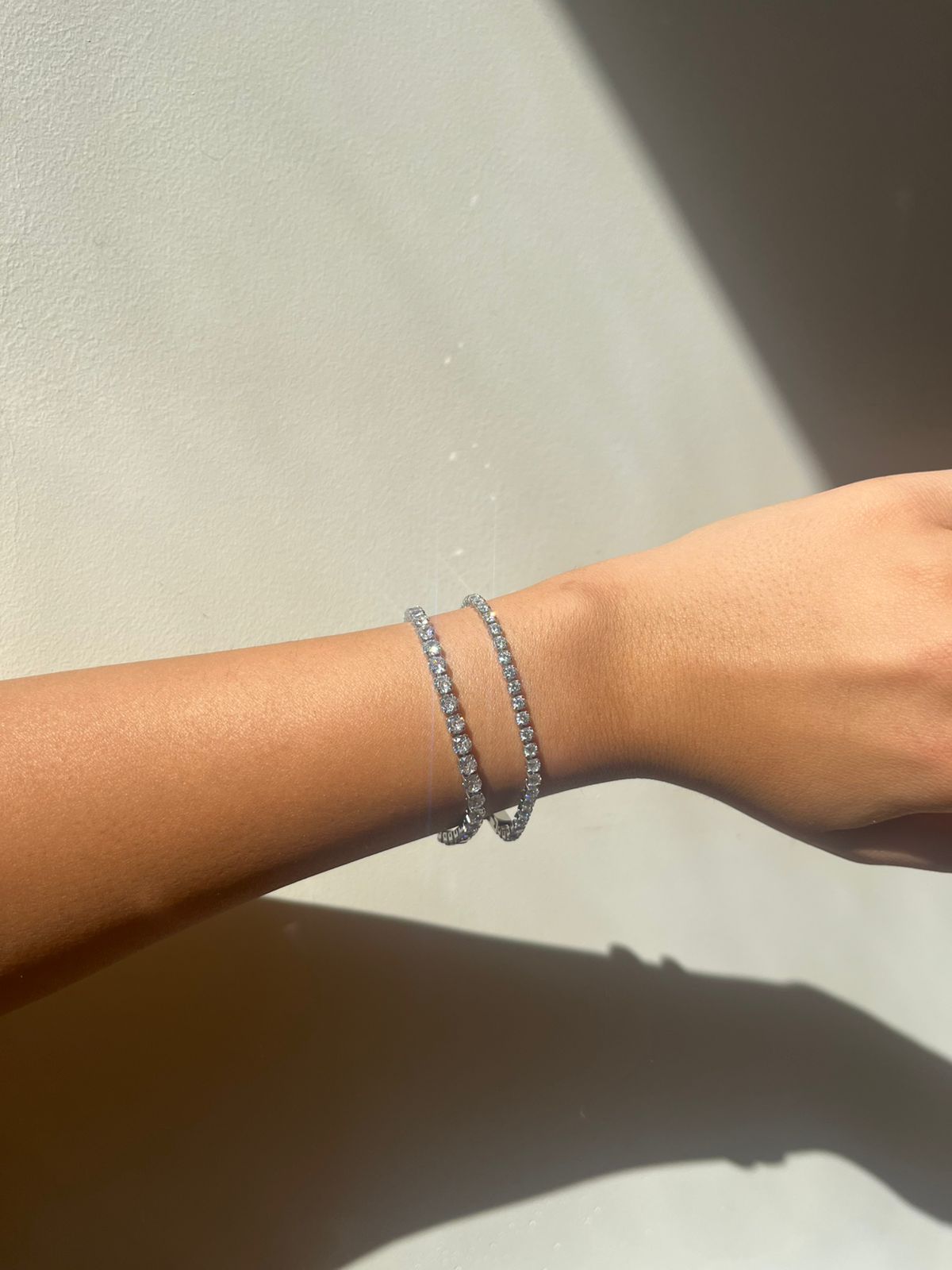 Silver Tennis Bracelet 3mm & 4mm
