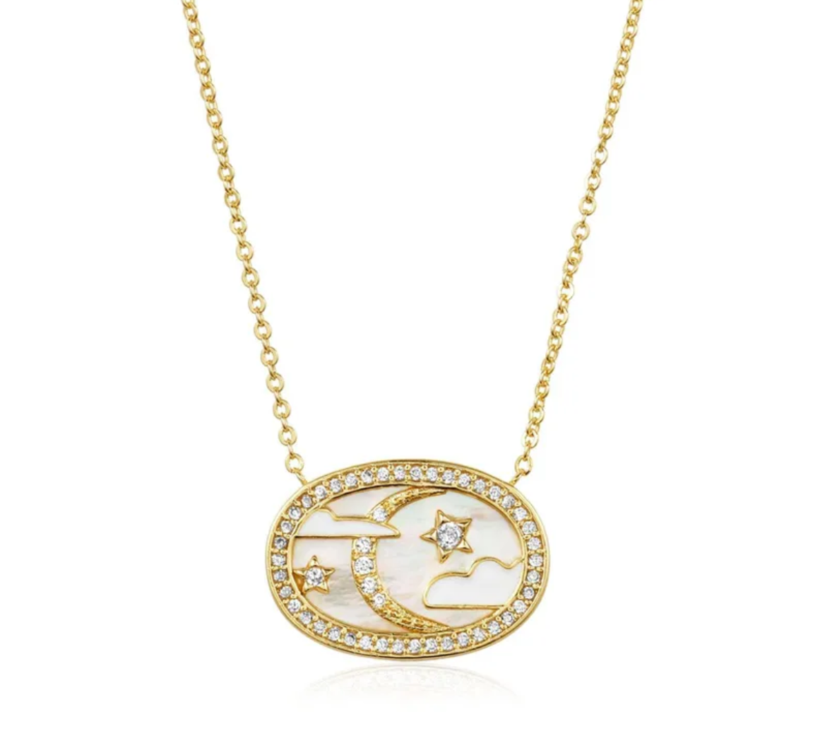 Dreamy Cloud+Moon Necklace