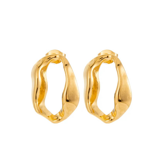 Round Hollow Earrings