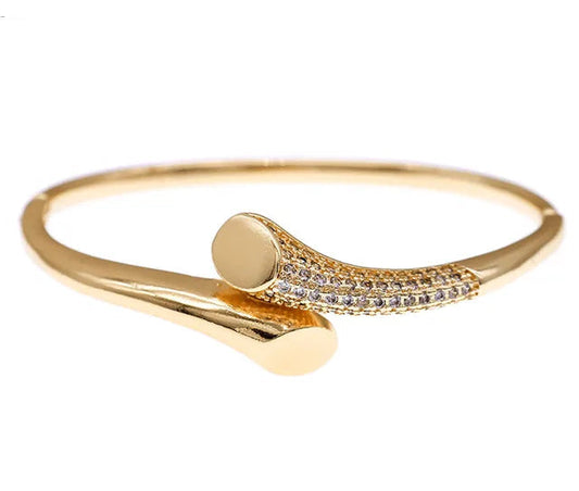 Double Bangle With Zircon