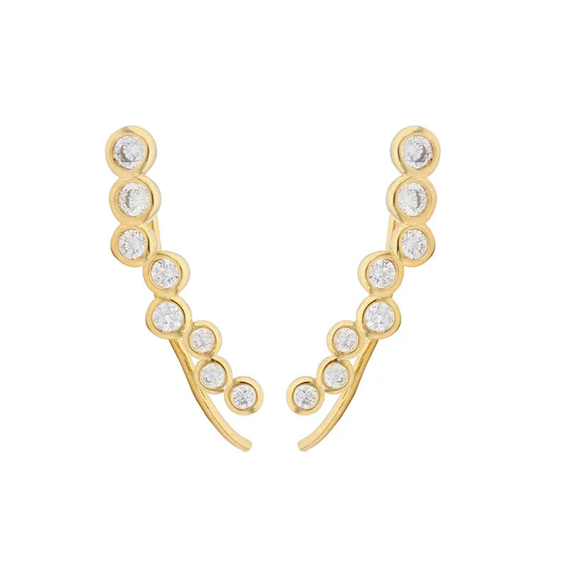 Bubble Line Earrings Gold