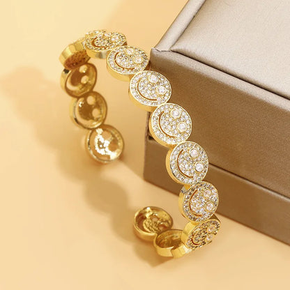 Smiley Zircon Bangle
