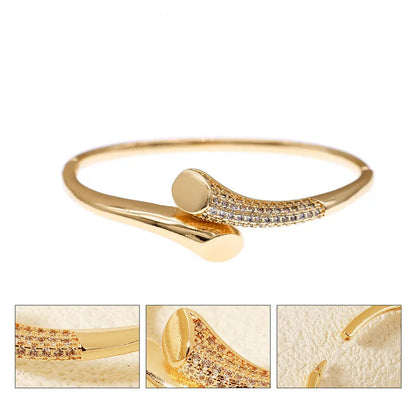 Double Bangle With Zircon