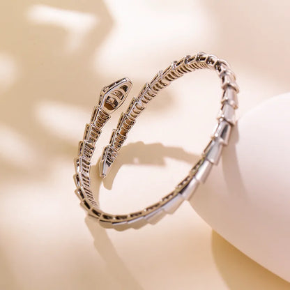 Snake Bangle Bracelet Silver