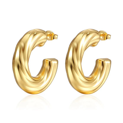 Twirl Hoops Gold