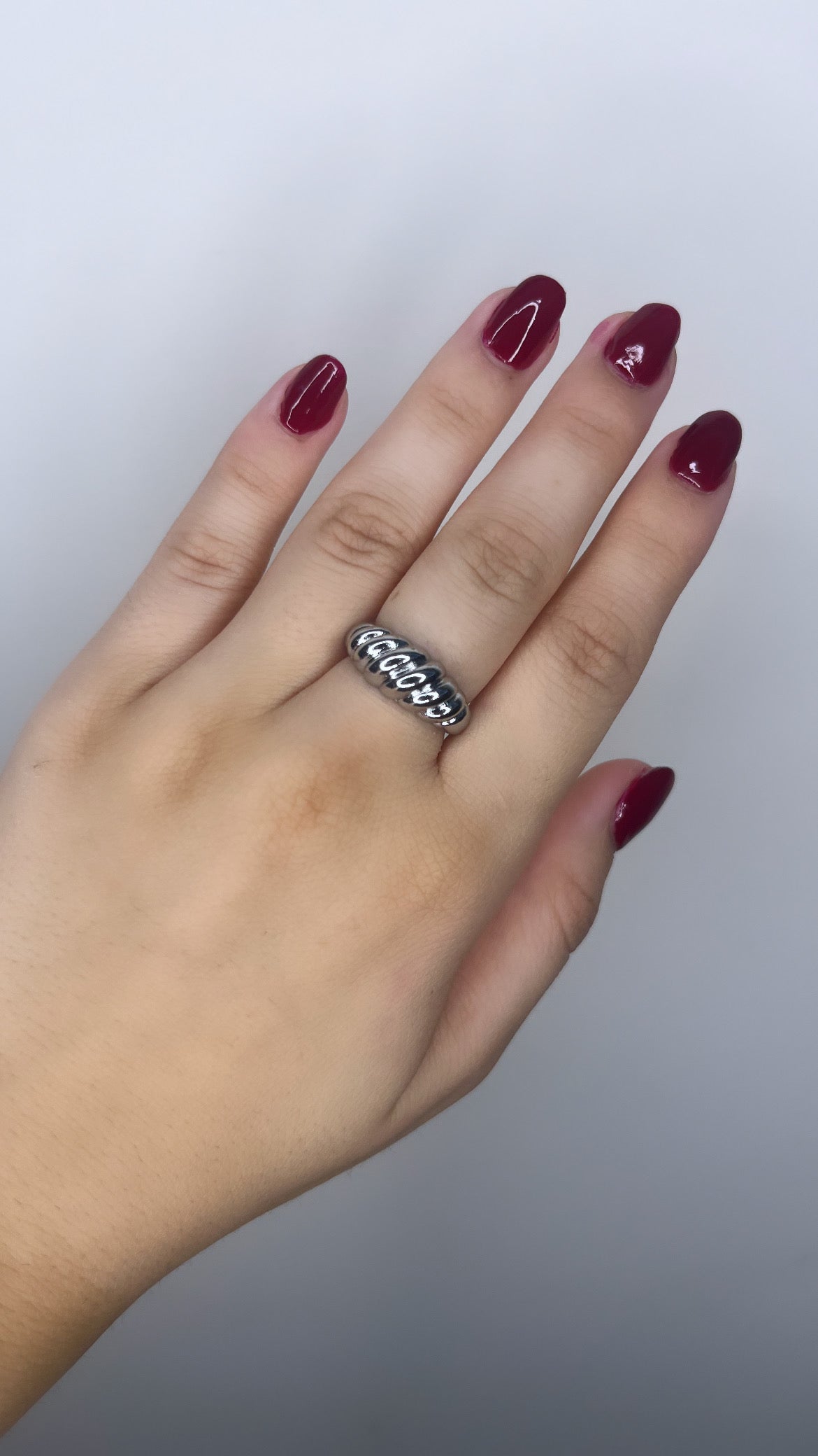 Croissant Ring Silver