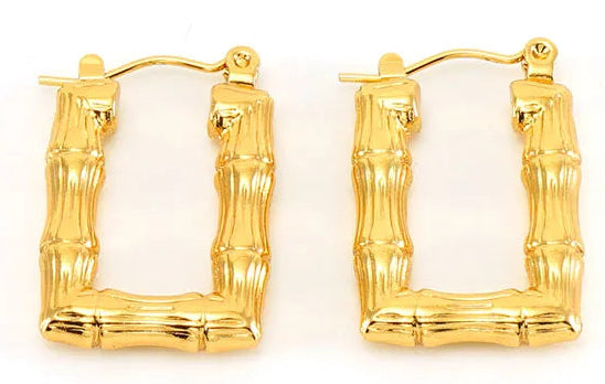 Vintage Square Earrings Gold