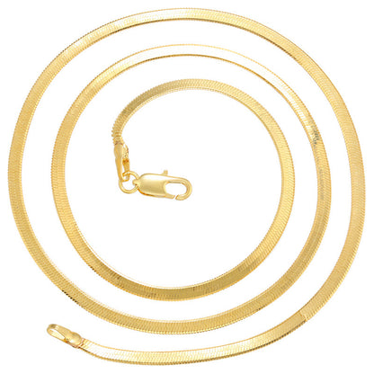 Snake Ribbon Necklace in Gold