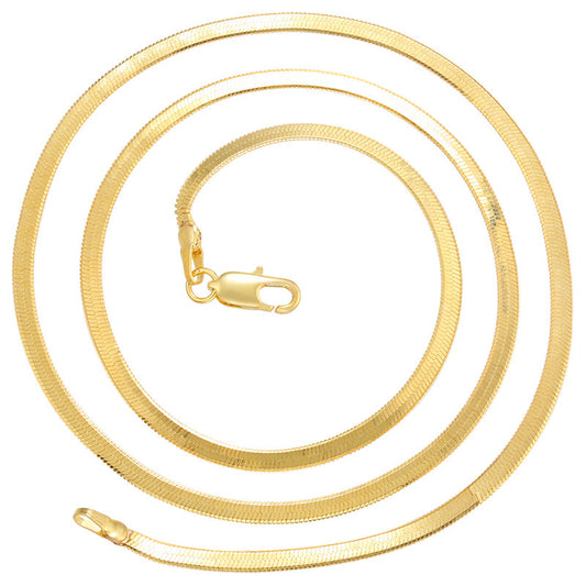 Snake Ribbon Necklace in Gold