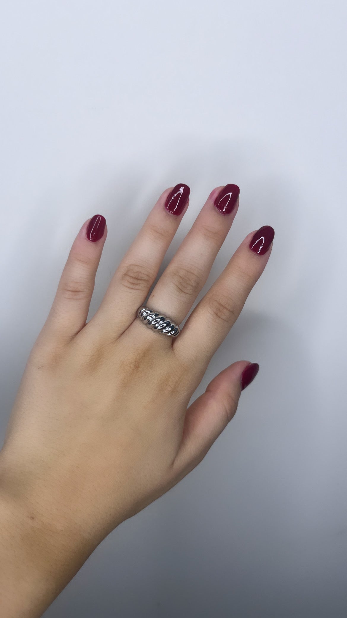 Croissant Ring Silver