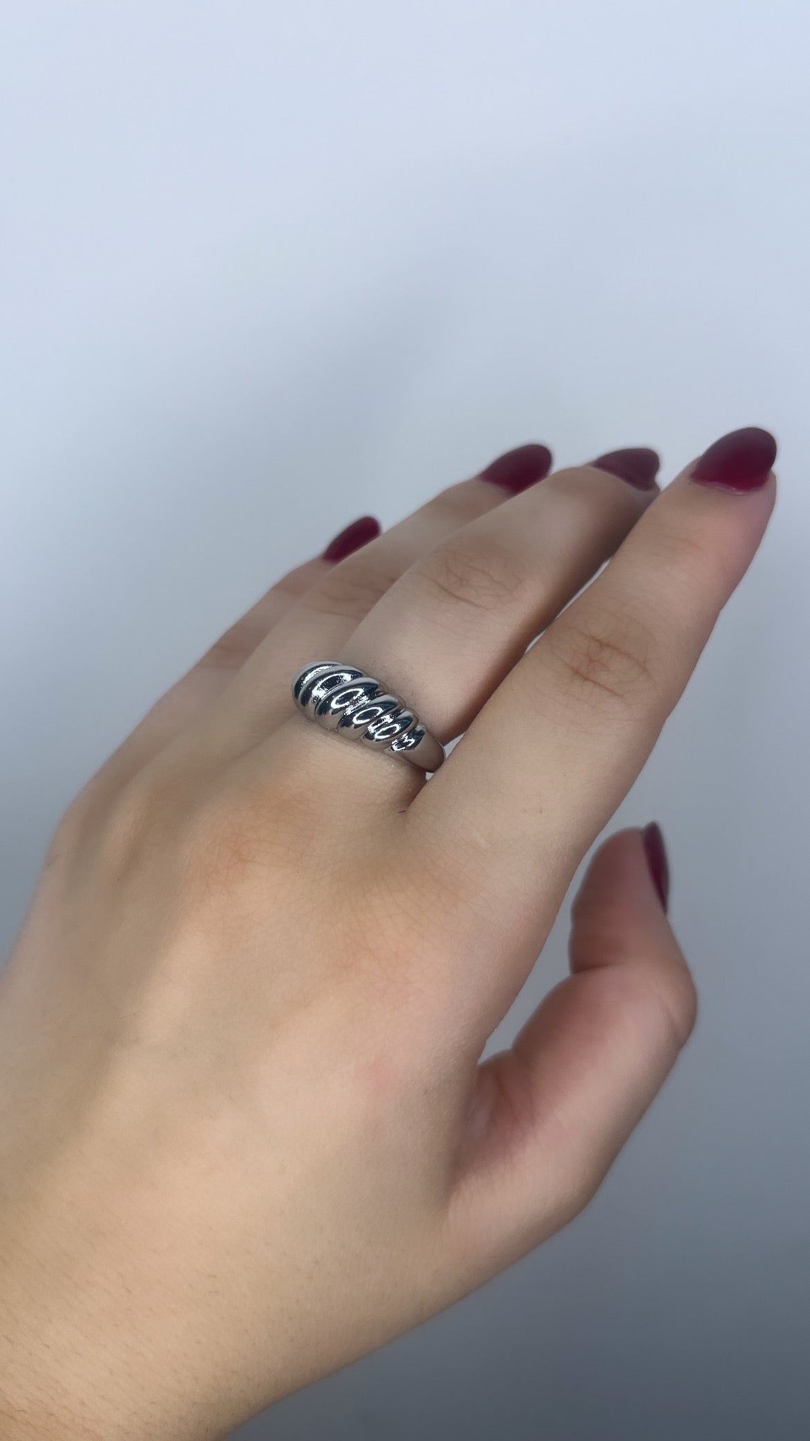 Croissant Ring Silver