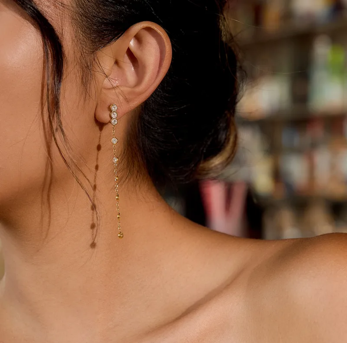 Drop Bubble earrings gold