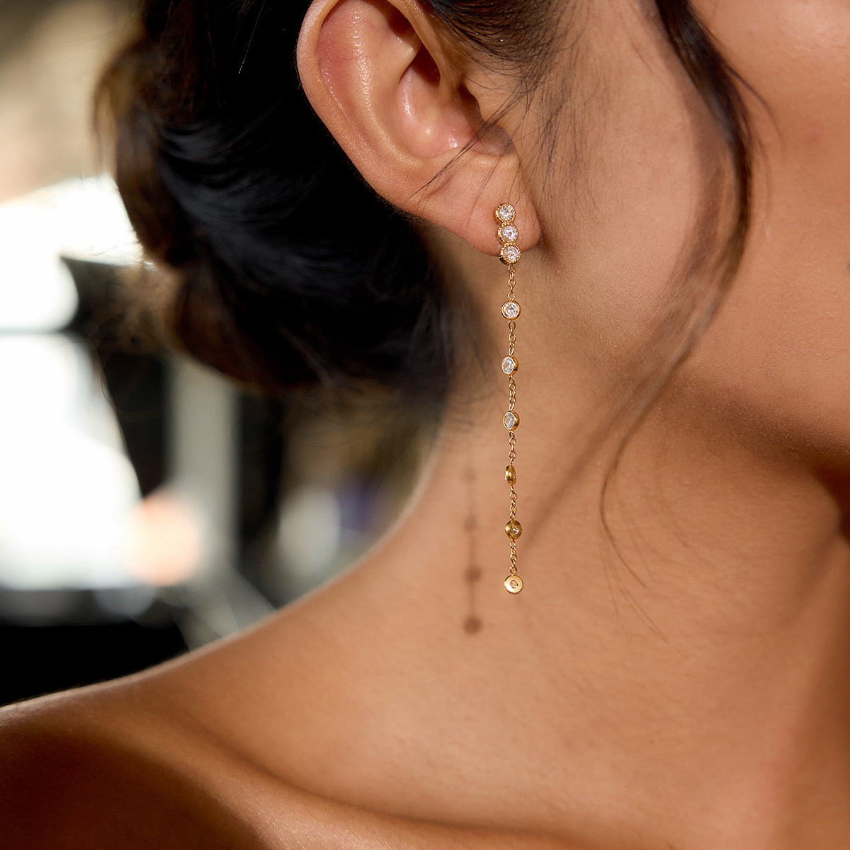 Drop Bubble earrings gold