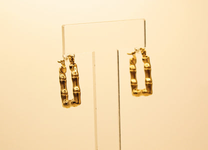 Vintage Square Earrings Gold