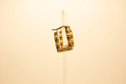 Vintage Square Earrings Gold