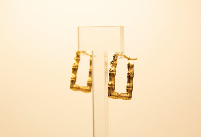 Vintage Square Earrings Gold