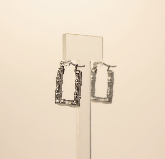 Vintage Square Earrings Silver