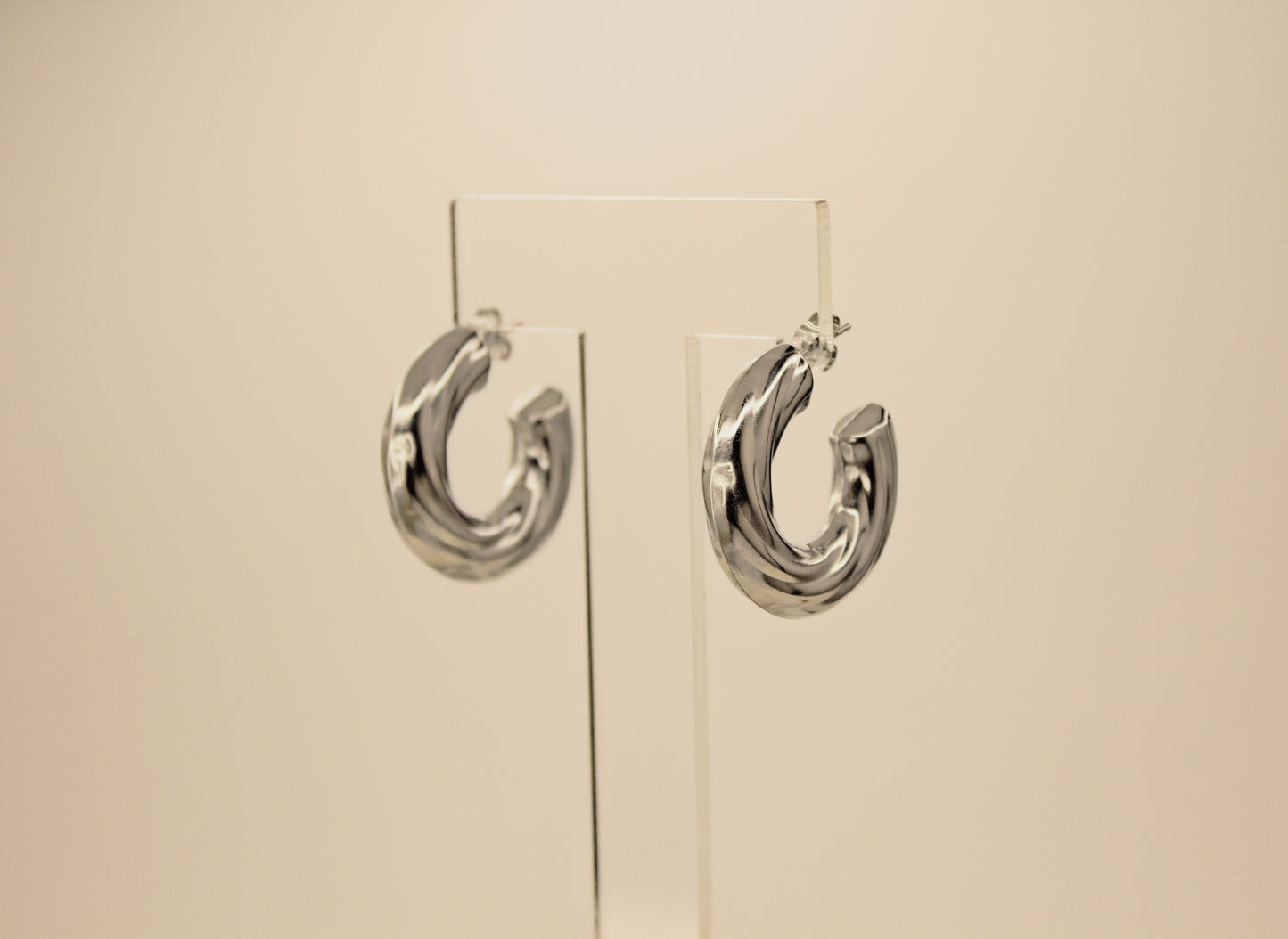 Twirl Hoops Silver