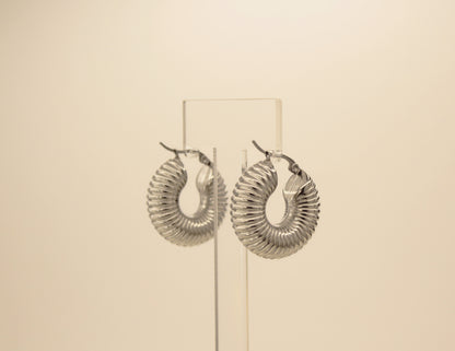 Chunky Earrings Silver