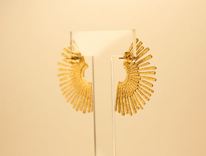 Sun Rays Earrings Gold