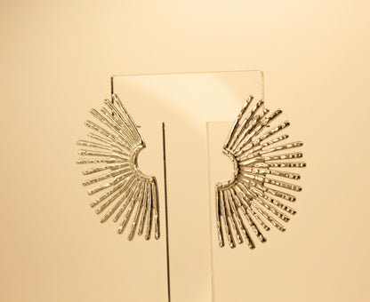 Sun Rays Earrings Silver