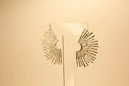 Sun Rays Earrings Silver