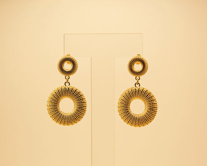 Double Round Earrings