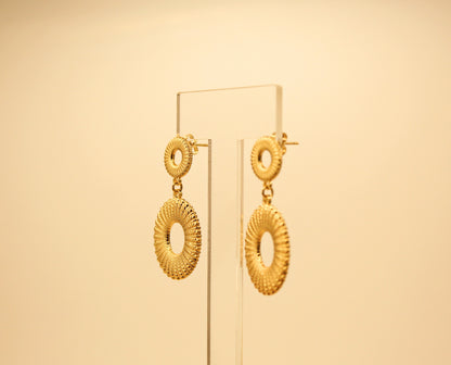 Double Round Earrings