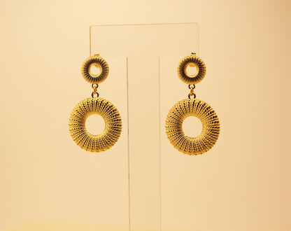 Double Round Earrings