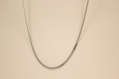 Snake Ribbon Necklace in Silver