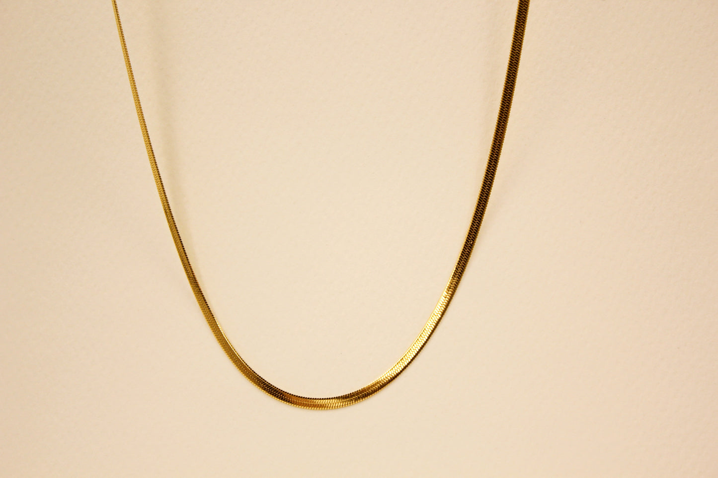 Snake Ribbon Necklace in Gold