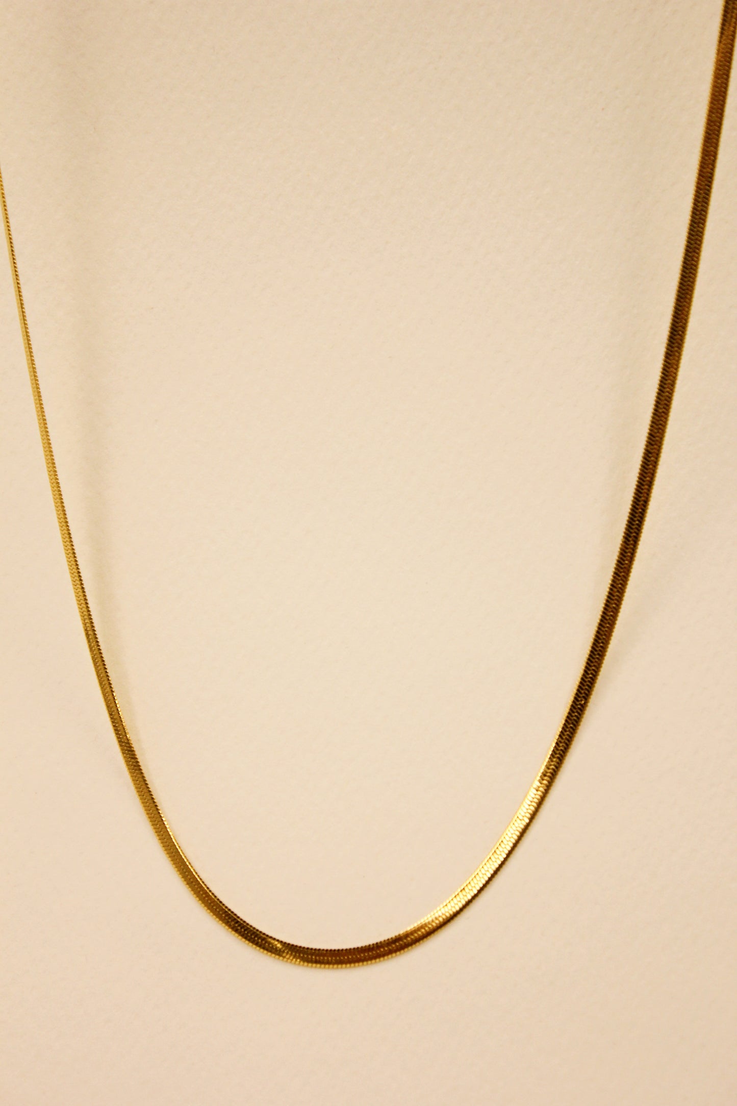 Snake Ribbon Necklace in Gold