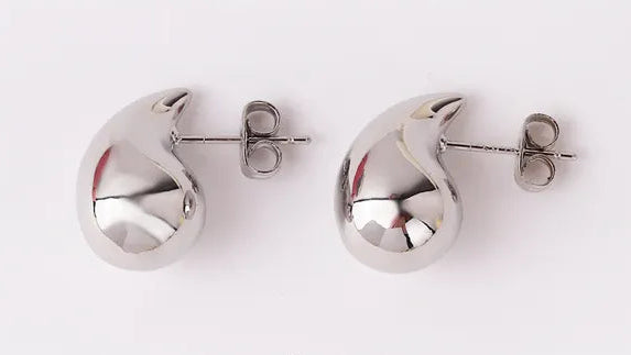 Small teardrop earrings Silver