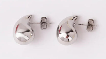 Small teardrop earrings Silver