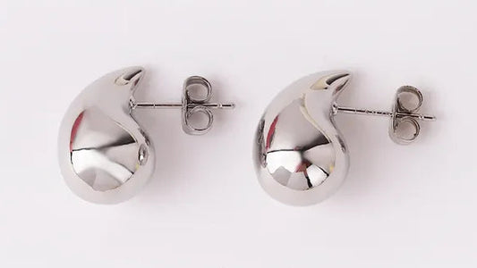 Small teardrop earrings Silver