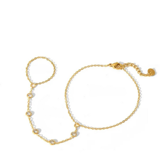 Dainty Bubble Bracelet+Ring
