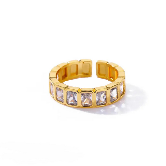 Square Bubble Ring (Silver)