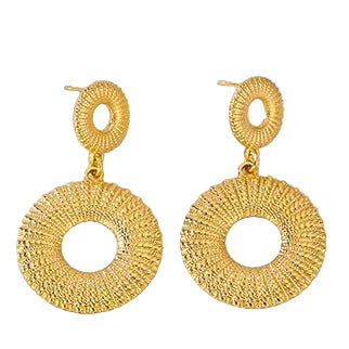 Double Round Earrings