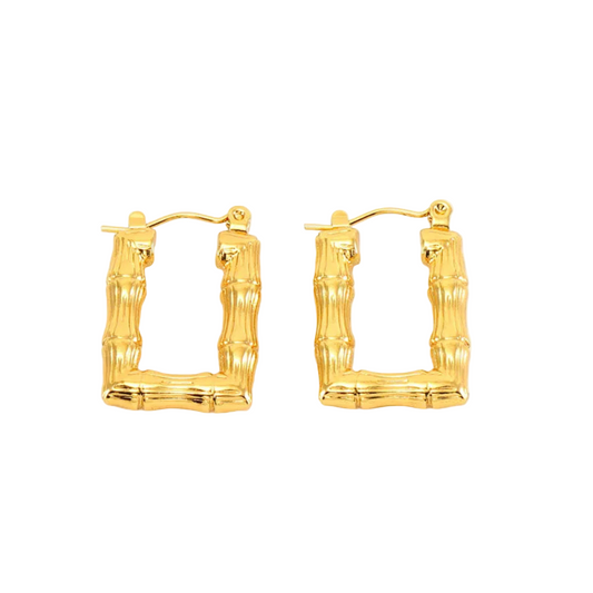 Vintage Square Earrings Gold