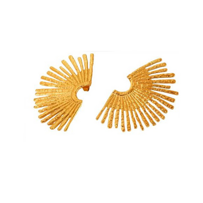 Sun Rays Earrings Gold